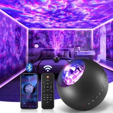 Galaxy Projector, Vibrant Galaxy Light Projector, White Noise & Bluetooth Roo...