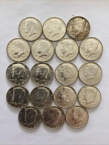 1968-D Kennedy Half Dollar Uncirculated 18-Coin Lot