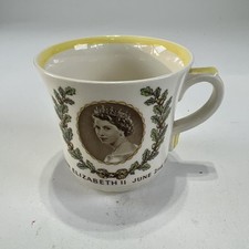 Royal Queen Elizabeth II June 2nd 1953 Commemorating Coronation Cup Mug