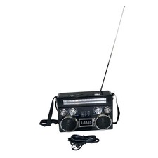 SuperSonic SC1097BTBLK Portable AM/FM/SW Radio - Bk
