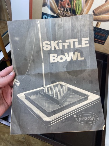 Vintage 1969 Aurora Skittle Bowl Game Family Ten Pin Action Complete Wood Parts - Picture 4 of 21