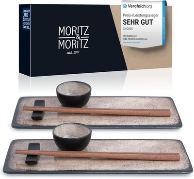 Moritz & Moritz VIDA 10-tlg. Sushi Geschirr Set für 2 Personen - Sushi 