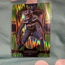 2025 Panini Tariq Woolen NEON GREEN SHOCK Prizm Premier #115 Seahawks 166/699 