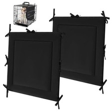 2 Pcs Dog Crate Divider Panel, Black Thick Dog 28.5 x 27 Inches for 42" Crate