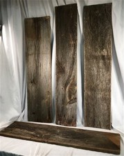 4 Barn Wood Reclaimed Planks, Wall Siding Boards, Lumber Floating Shelf A9,