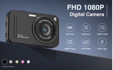 Digital Camera 1080P 44MP Cameras for Photography for Kids 16X Zoom Anti-Shake