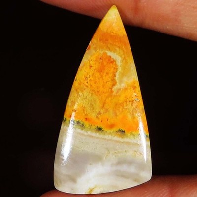 natural BUMBLE BEE JASPER fancy cabochon loose gemstone 20.20 Cts. (18x35x04 mm)