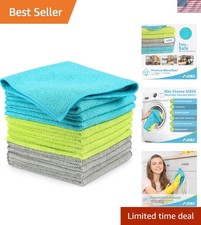 Versatile Microfiber Towels 12PK   Lint-Free, Machine Washable  Eco-Friendly