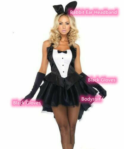 Sexy Hase Uniform Cosplay Dessous Erotik Outfit Damen Rollenspiel Body - Bild 4 von 8