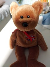 Ty Beanie Baby Teddy Britannia Union Jack Herz & Schleife 1997 Nr. 4164