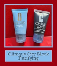 Clinique City Block Purifiying Charcoal Clay Mask & Scrub & Cleansing Gel NEW