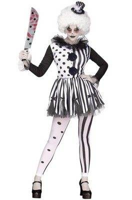 Killer Clown Lady Freakshow Adult Costume