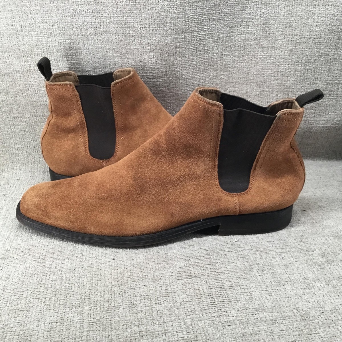 ALDO Boots Mens Size 10.5 Brown Suede Chelsea Ankle Pull On 