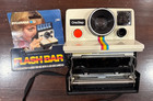 Vtg Polaroid One Step Land Instant Camera Rainbow Stripe w/Flash Bar  - UNTESTED — photo 1