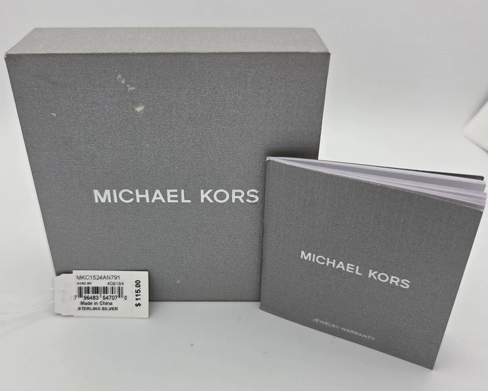 Aretes para mujer Michael Kors MKC1524AN791 redondos con logotipo pavé tono oro rosa Foto 4 de 4