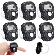 6 Pcs Electronic Finger Clicker Counter for Prayer, Golf, Knitting, Tally Use