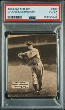1934 BATTER-UP #130 CHARLES GEHRINGER PSA 4