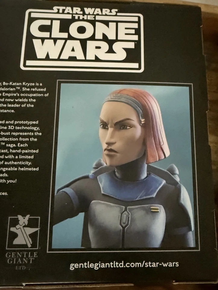 Busto Bo-Katan Kryze escala 1/7, Diamond Select Gentle Giant Star Wars Clone Wars Foto 3 de 4