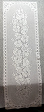 Victorian Style White Lace Floral Table Runner 63" x 20 1/2" Elegant Dining