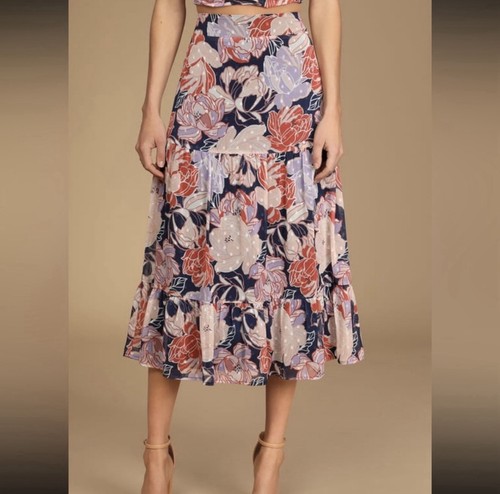 Neu mit Etikett Lulus zweiteiliges Rockset mit Blumenmuster durch die Blumen schwebend Small - Bild 4 von 13