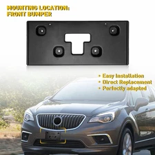 Fit Buick Encore License Holder Front Bracket Mount Plate Frame 17-22 Black EPY