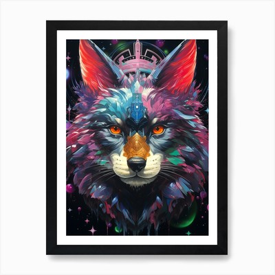 Space Fox 1 Art Print Framed Wall Art Poster Canvas Print Picture
