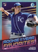 2022 Bowman Chrome Rookie of the Year Favorites #ROYF9 Jackson Kowar Card. rookie card picture