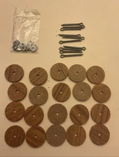 For Jointed Teddy Bear =  20 1” Hardboard Discs - 5 Cotter Pins - 20 Washers
