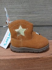 BRAND NEW INFANT GIRL'S SIZE 3 CARTER'S SOFT SOLE BOOTS-BROWN