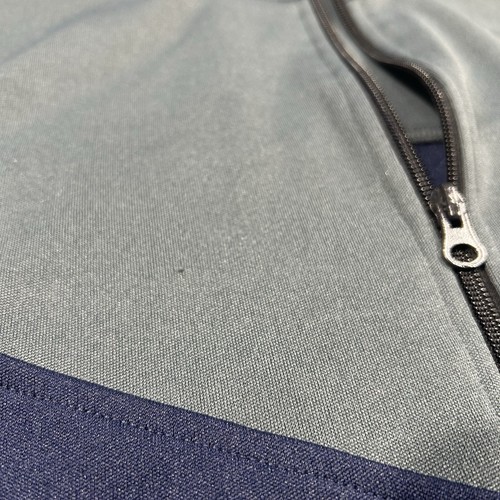 Champion Todd Snyder Terrycloth Full Zip Track Jacket Mens M Gray Blue *Stain - Afbeelding 11 van 16
