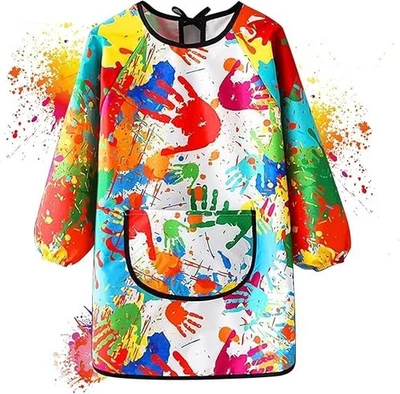 BRANDED Malschürze Kinder Malkittel Schule für 7-11 Jahre Mädchen Junge Wasserdicht Ma