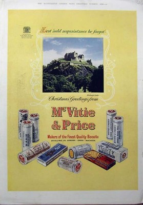 Original alte Vintage Print Reklame 1956 Mcvitie Price Biscuits Digestive