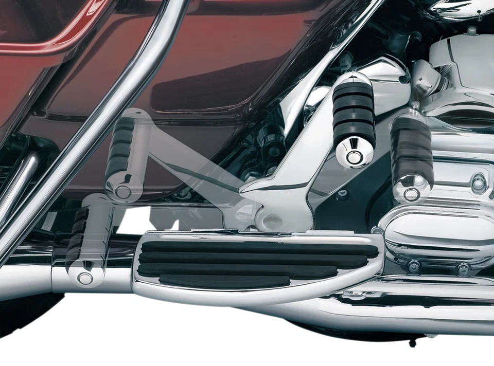 KURYAKYN RETRACTABLE PASS PEGS 7926 CONTROL FOOTPEGS Chrome | Black 49-7858 - Image 3 of 4