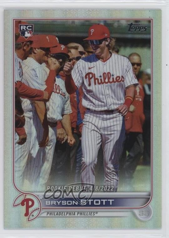 2022 Topps Update Rookie Debut Rainbow Foil Bryson Stott #US255 0vh2