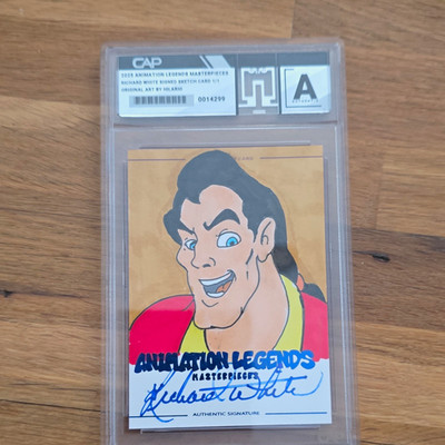 Masterpieces Animation Legends S1 Gaston Sketch Auto 1/1 Richard White