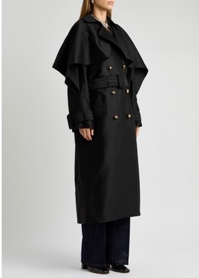Zimmerman Black Cape Wool Blend Trench Coat Black Size 3 | eBay