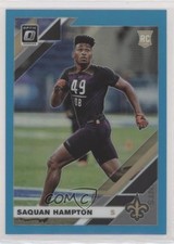 2019 Panini Donruss Optic Rookies Aqua Prizm 92/299 Saquan Hampton #138 3o2