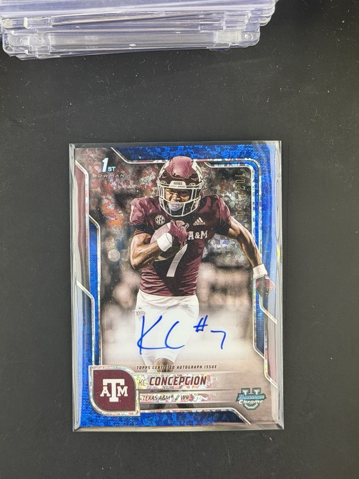 2025 Bowman Chrome U KC Concepcion 1st Blue Mini-Diamond Auto /150 #BCA-KCO