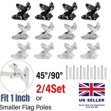 Wall Flag Pole Holder,Outdoor Flag Pole Bracket,Heavy Duty Metal Flag Mount 2/4x