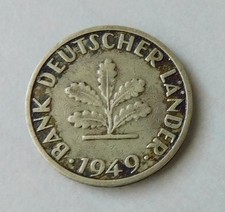 5 Pfennig Bank Deutscher L&auml;nder 1949 J Kursm&uuml;nze