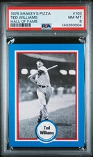 1976 Shakey's Pizza TED WILLIAMS #103 Hall of Fame PSA 8 NM-MINT RARE *LOW POP*