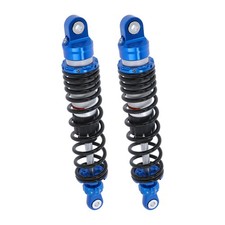 SET: Federbeine mit verstellbarer Zugstufe blau 380mm M8 M10 pass f Simson uvm.
