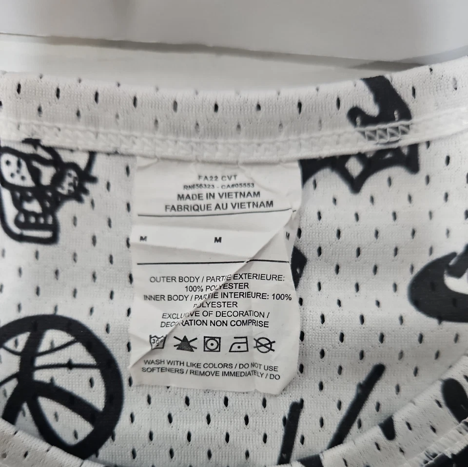 耐克球衣青少年中号篮球文化双面豹纹身艺术 — 第 2/4 张图片