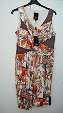 BNWT Betty Jackson Black Debenhams Ivory Brown Orange Mocha Grey Dress size 14