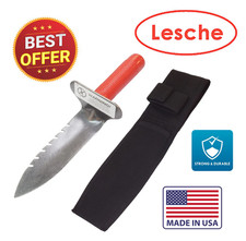 Lesche Heavy-Duty Digger - LEFT SERRATED - FREE Sheath - FREE Fast Shipping 