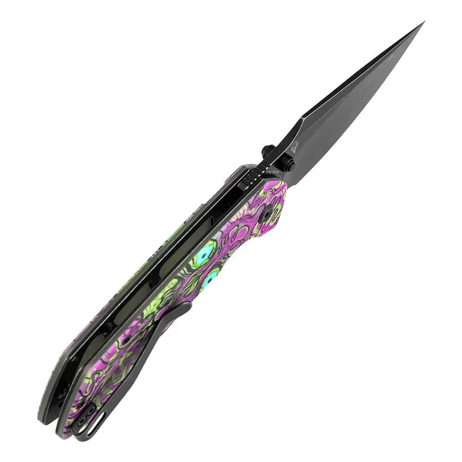 Tenable Fenrir Folding Knife Jade G10/Purple Undead Handle 14C28N