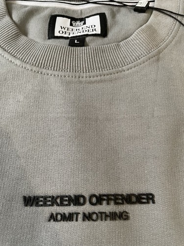 Weekend Offender Sweatshirt. Grey Large rrp £60 - Picture 4 of 4