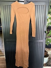 Fashion Nova Women’s Long Dress Brown Size Large