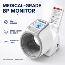 FDA Cleared Blood Pressure Monitor Large Arm 7.1-16.5' Upper Arm Automatic BP