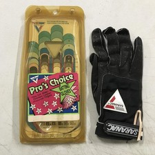 Vintage Saranac Pro's Choice Baseball Handschuhe Jugend M Rechts Schwarz Leder